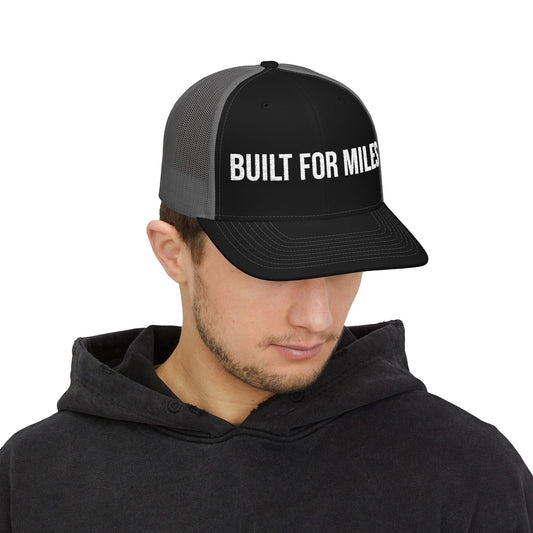 Built For Miles trucker cap lifestyle - shop embroidered hat for long distance runners