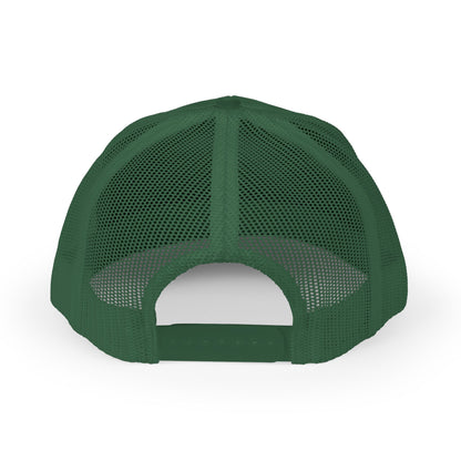 Embroidered Padel Icon Trucker Cap by MotionCell, worn lifestyle shot