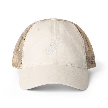 Embroidered Padel Cap for Women by MotionCell, back view with ponytail opening
