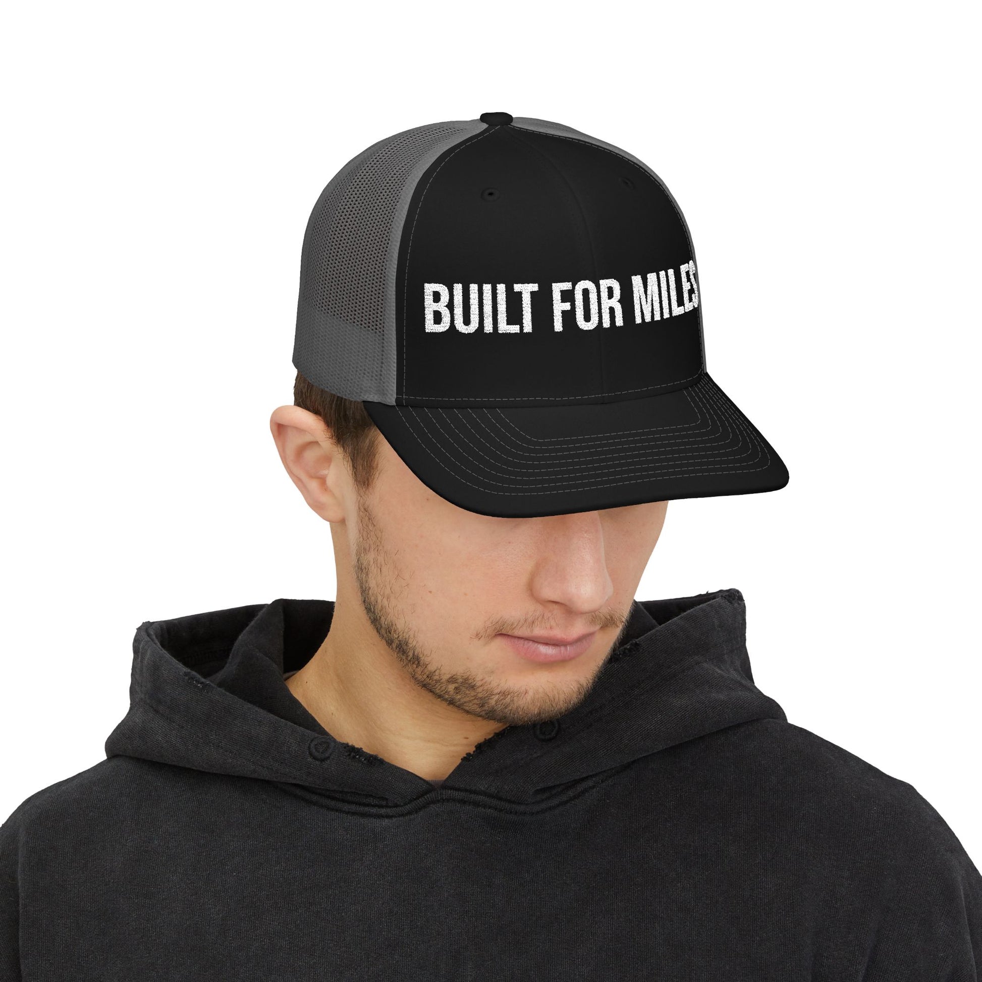 Built For Miles trucker cap lifestyle - shop embroidered hat for long distance runners