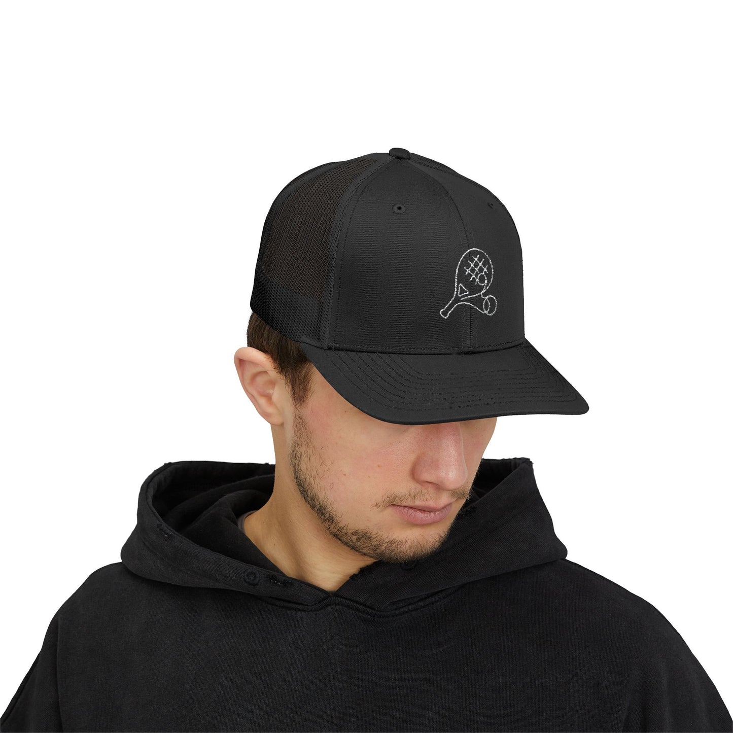 Embroidered Padel Icon Trucker Cap by MotionCell, colorway detail