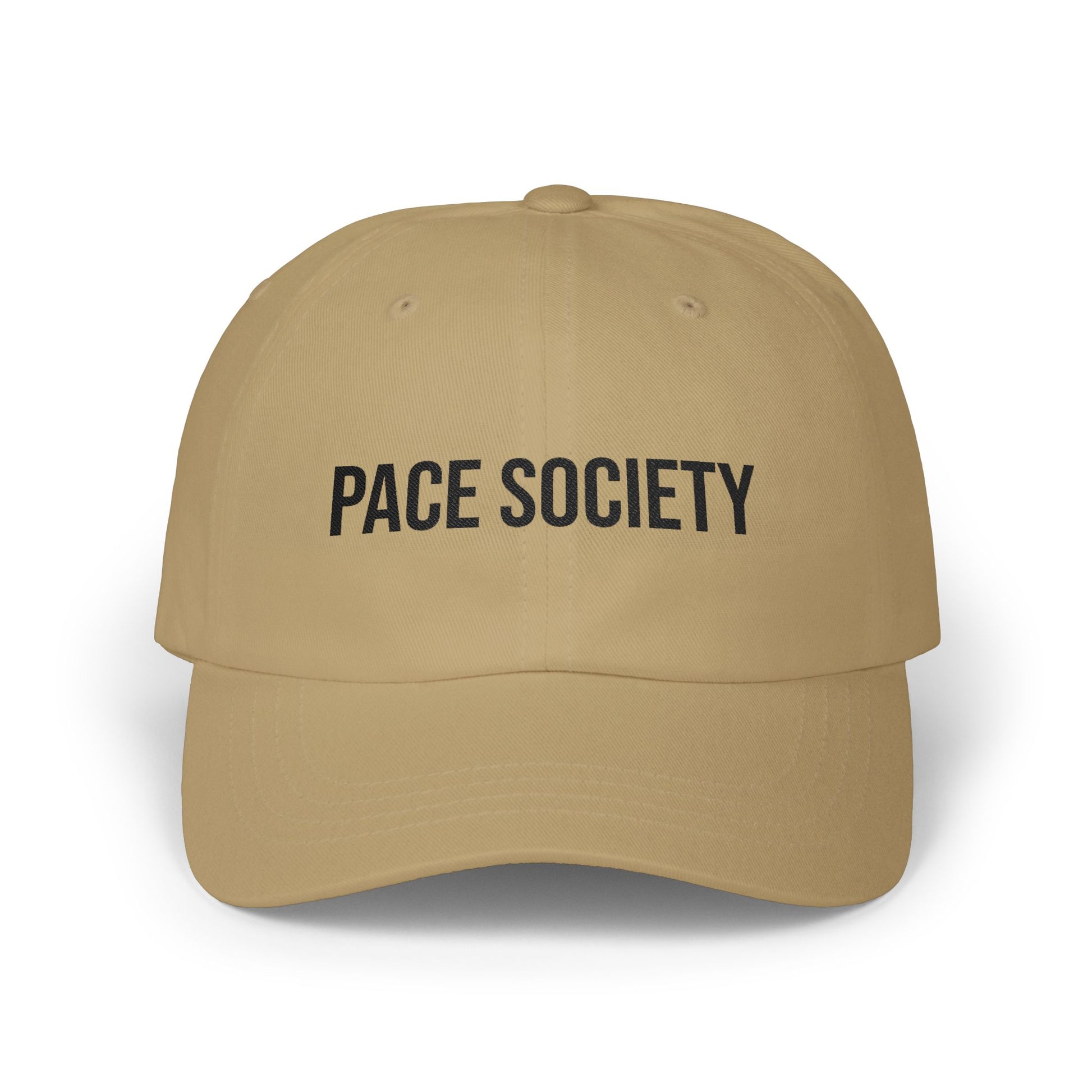 Pace Society running cap on model - buy embroidered minimalist running hat