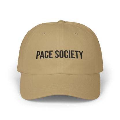 Pace Society running cap on model - buy embroidered minimalist running hat