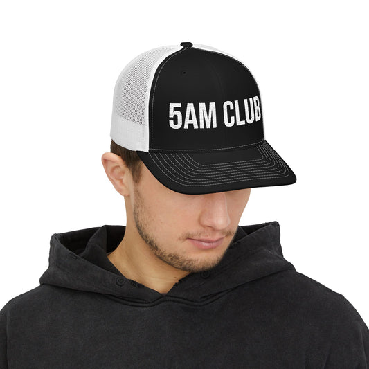 5AM Club trucker cap lifestyle - shop embroidered hat for early morning runners