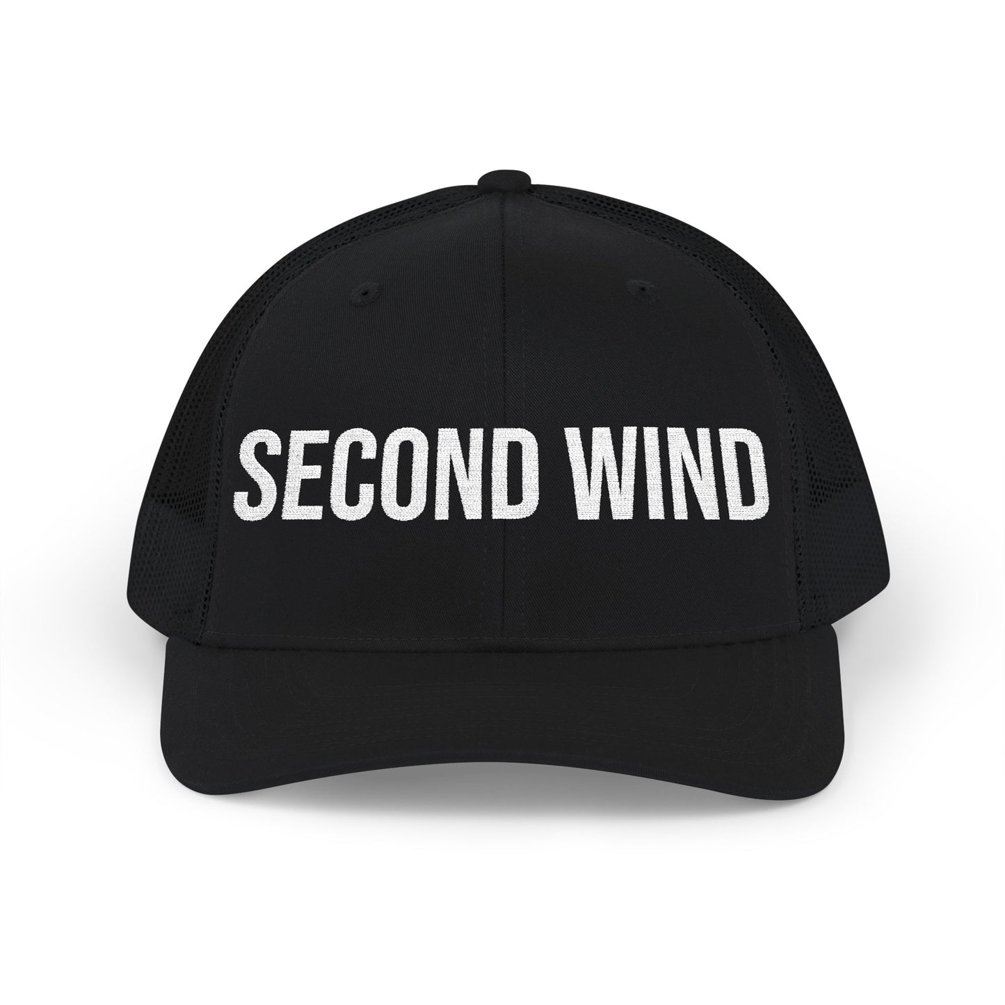 Second Wind hat flat lay - buy embroidered vintage snapback running cap MotionCell