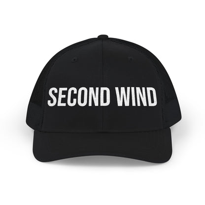 Second Wind hat flat lay - buy embroidered vintage snapback running cap MotionCell