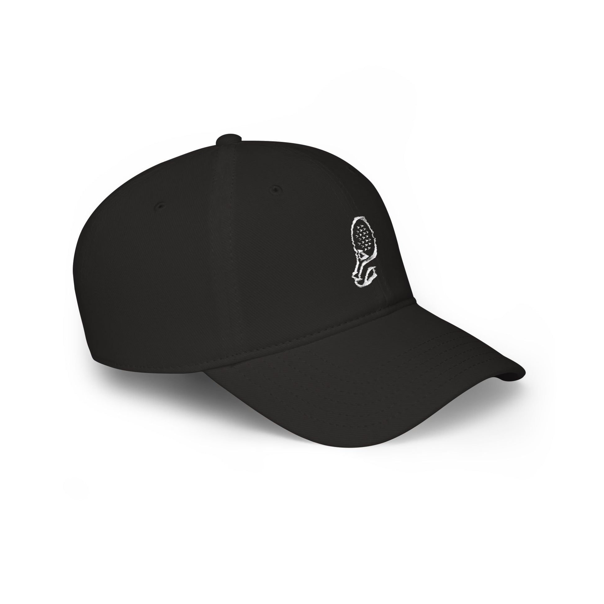 Adjustable Padel Cap in Black, opposite side angle view — embroidered padel racket hat