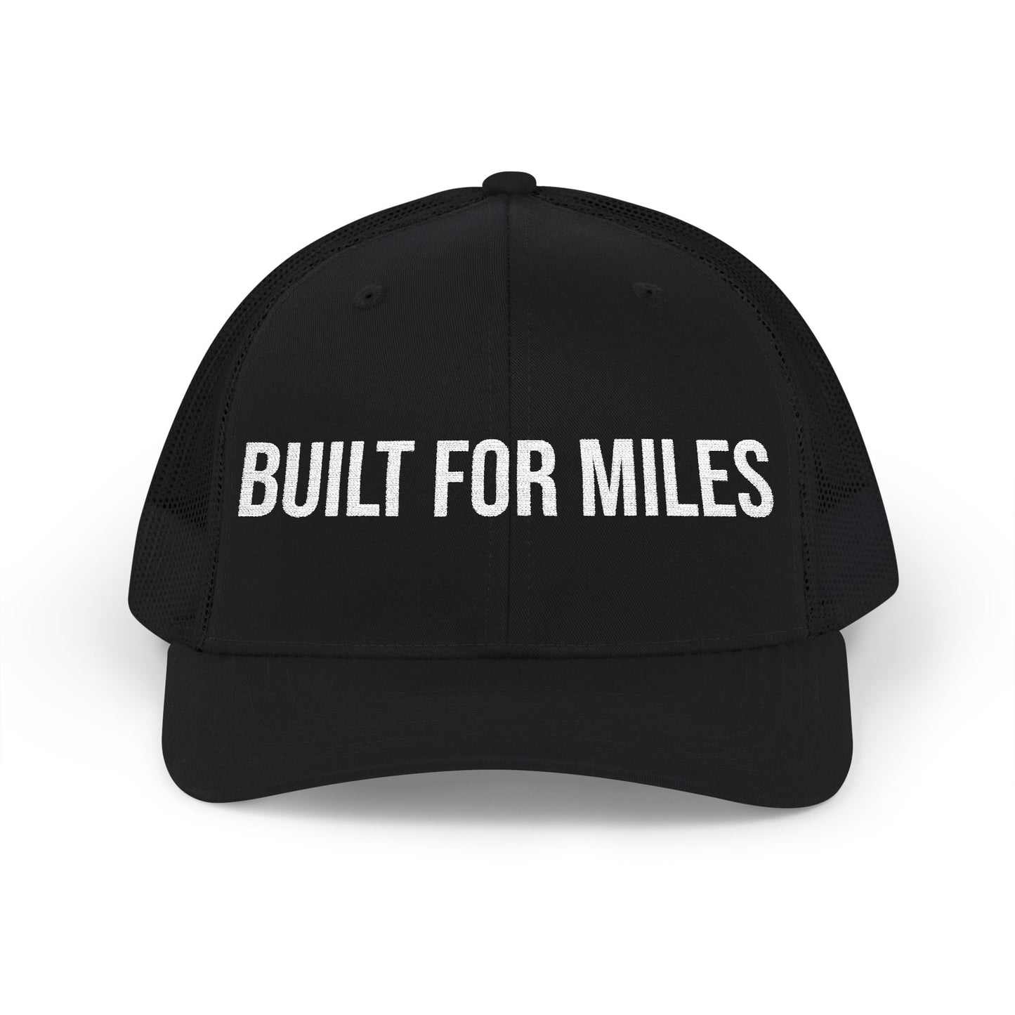 Built For Miles hat flat lay - buy embroidered snapback outdoor running cap MotionCell