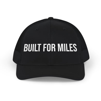 Built For Miles hat flat lay - buy embroidered snapback outdoor running cap MotionCell