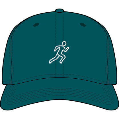 Embroidered Running Icon Cap in Atlantic, front view — minimalist running hat for everyday miles