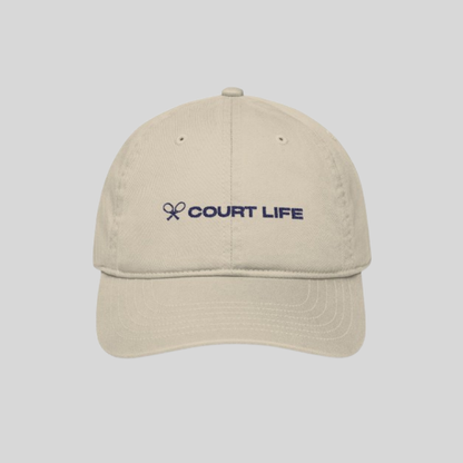 Court Life Cap  Organic (Embroidery) Hat Oyster