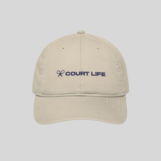 Court Life Cap  Organic (Embroidery) Hat Oyster