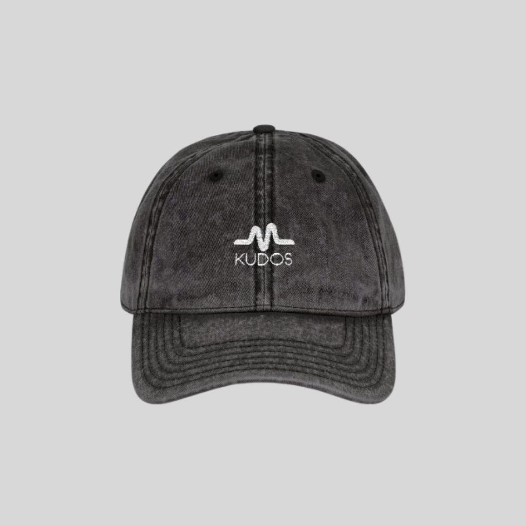 "Kudos" Vintage Washed Embroidered Cap