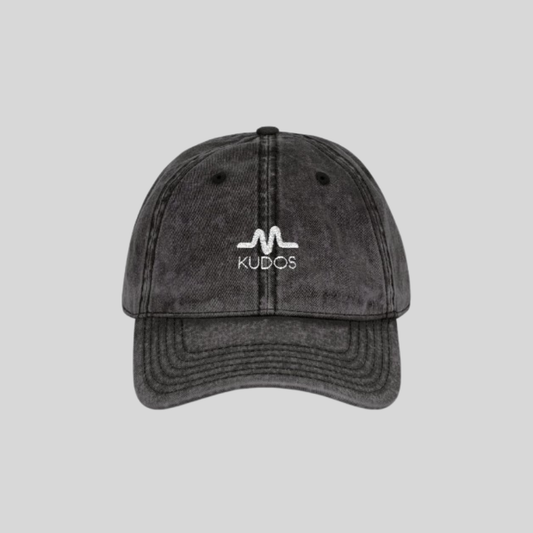 "Kudos" Vintage Washed Embroidered Cap